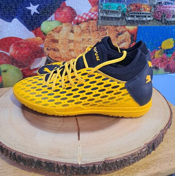 PUMA Future 5.4 Indoor Trainer Soccer Shoe, Ultra Yellow/Black Size 11.0 - Picture 3 of 7